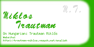 miklos trautman business card